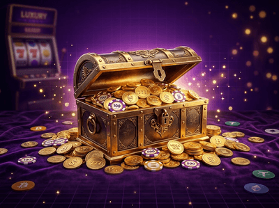 Luxury digital casino interface with golden chips